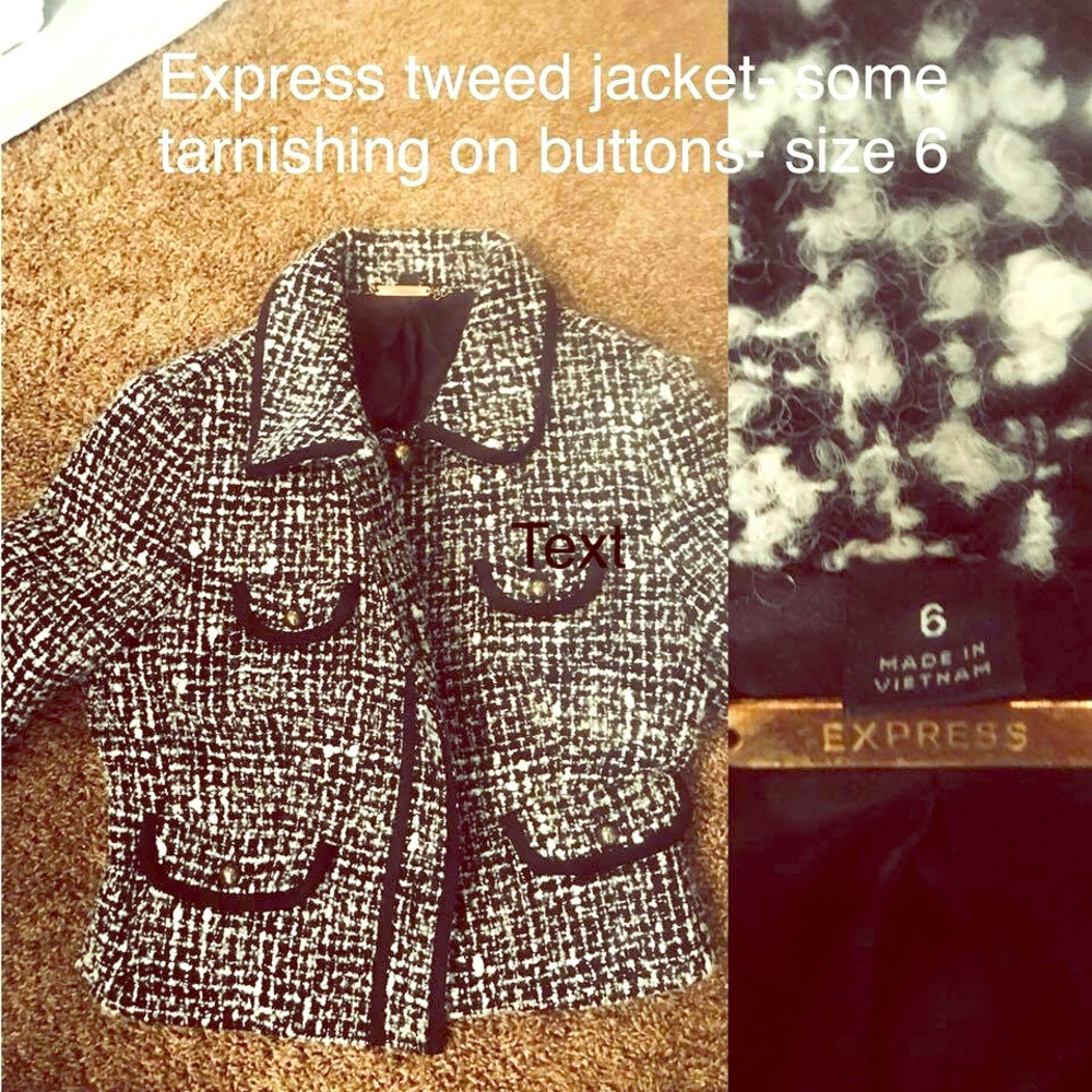 Express Tweed Short Blazer